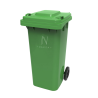 Contenedor de 120L. verde con ruedas | Basura · Reciclaje