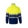 Chaqueta polar alta visibilidad azul y amarillo flúor | Ropa laboral cálida y segura