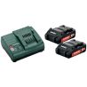 Pack Metabo 18 V | Taladro sin escobillas + 2 baterías 2.0 Ah + cargador SC 30