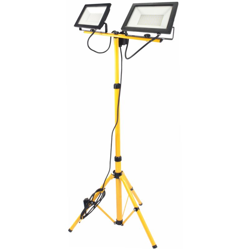 Foco LED Doble con Trípode 50W x2 IP65 – iluminación profesional exterior