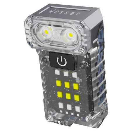Mini linterna LED Pocket Wesser 400 lúmenes con batería recargable y ...