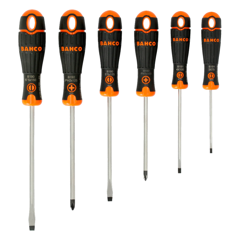 Juego destornilladores aislados BahcoFit 6 piezas VDE 1000 V