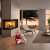 Chimenea de leña LACUNZA IZARO 60 CLD · Doble cara · EcoDesign Ready