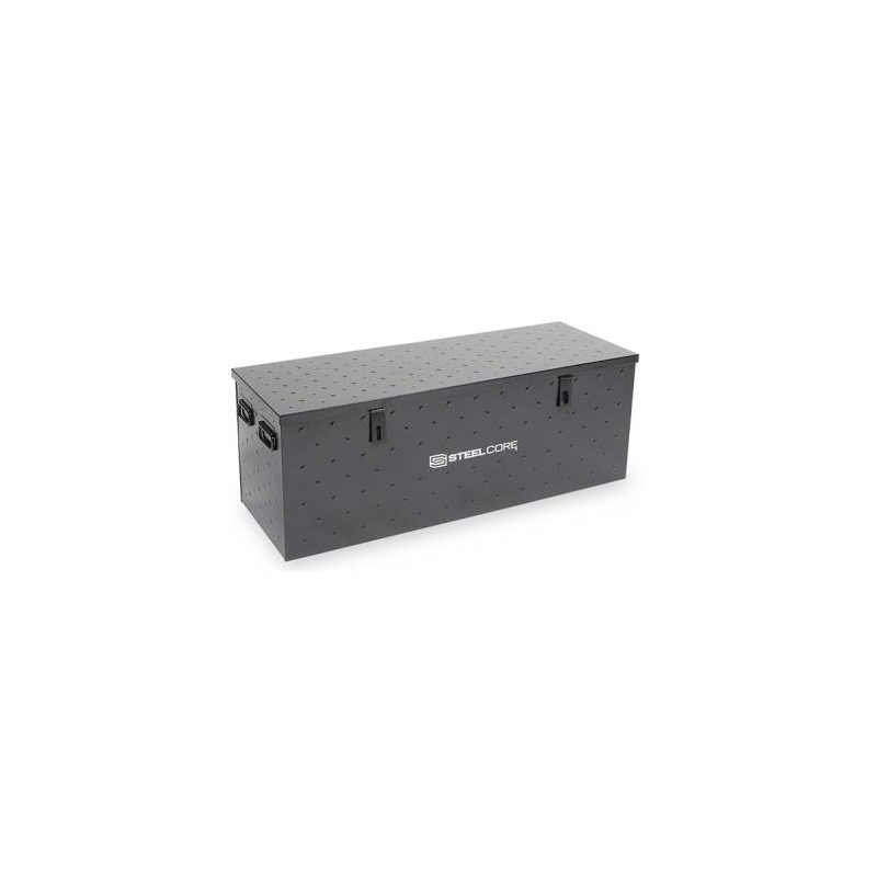 Caja metálica de almacenaje 1140x400x410 mm reforzada con cierre de seguridad