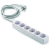 Base múltiple blanca de 6 tomas y 1,5m de cable