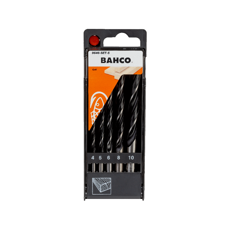 Juego de 5 brocas hélice para madera 9646-SET-5