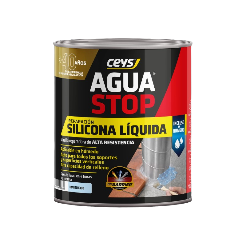 Silicona líquida translúcida AGUASTOP®.