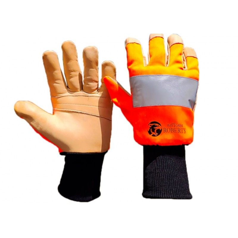Guantes anticorte naranjas Clase 2 (24 m/s) Pattones Robert's 6403