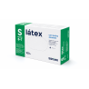 Caja de 100 guantes desechables de látex con polvo