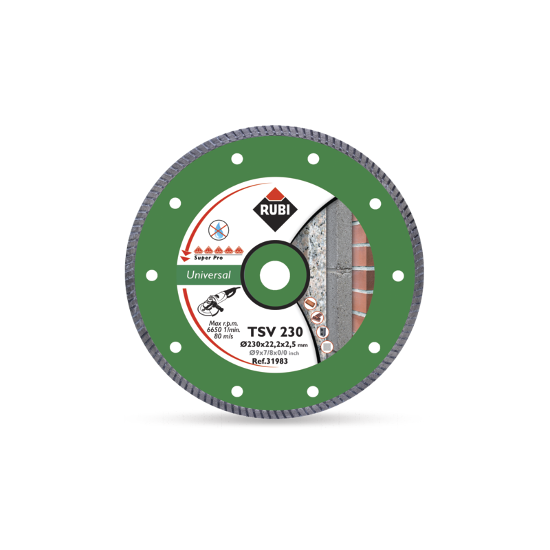 1 disco de corte de diamante Pro Turbo 125 mm Wolfcraft