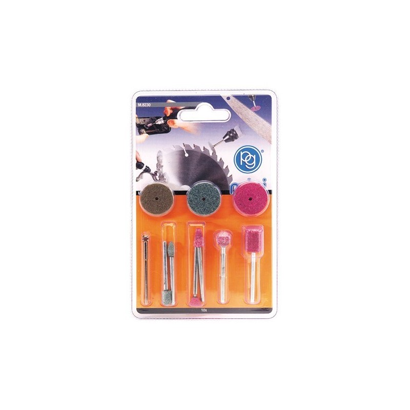 Kit de 10 accesorios para esmerilar