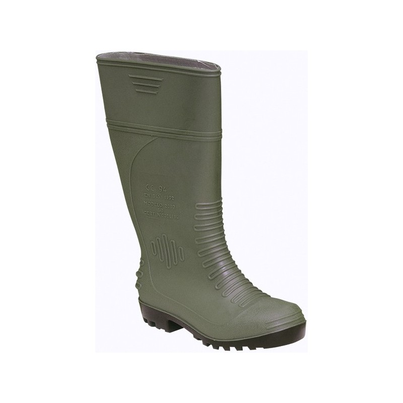 Bota de agua en PVC con puntera y plantilla reforzadas. Venta de botas