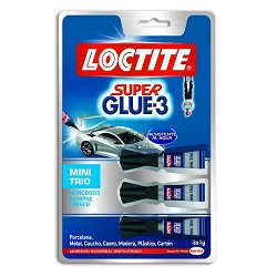 Adhesivo Loctite Super Glue 3 Mini Trio 1 gr.