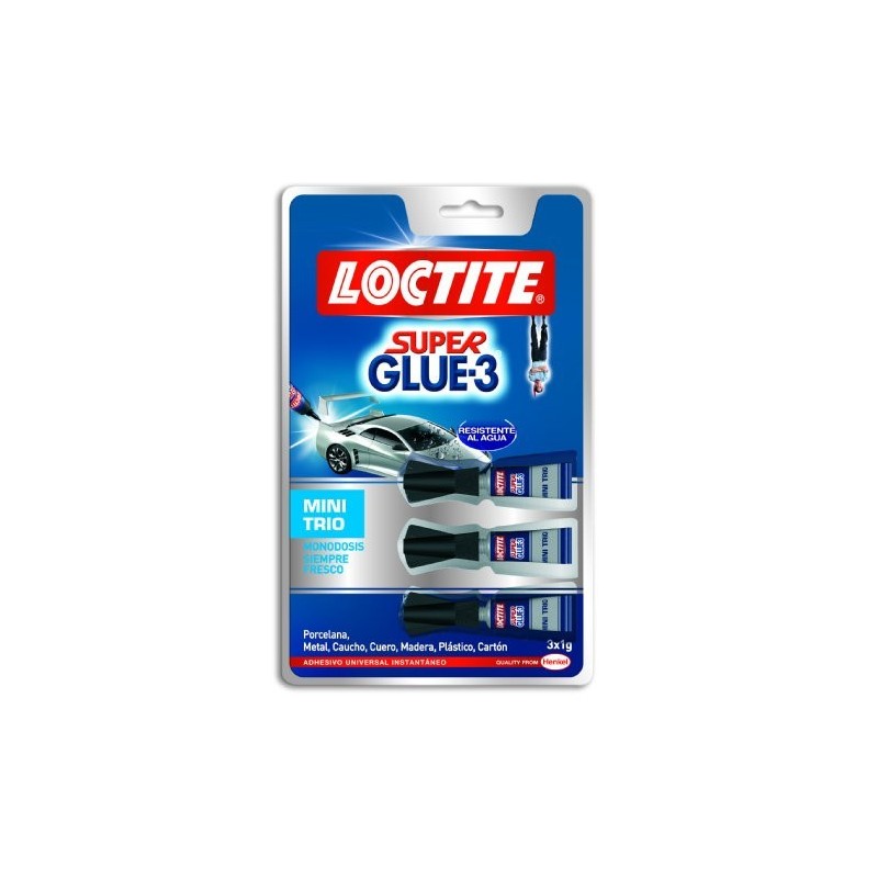 Adhesivo Loctite Super Glue 3 Mini Trio 1 gr.