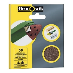 Blíster de 3 hojas de lija triangulares con velcro Flexovit