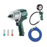 Kit Pistola de impacto neumática Metabo DSSW 930 + Inflador, vasos y manguera