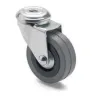 Rueda doméstica de goma giratoria para pasador con platina lateral