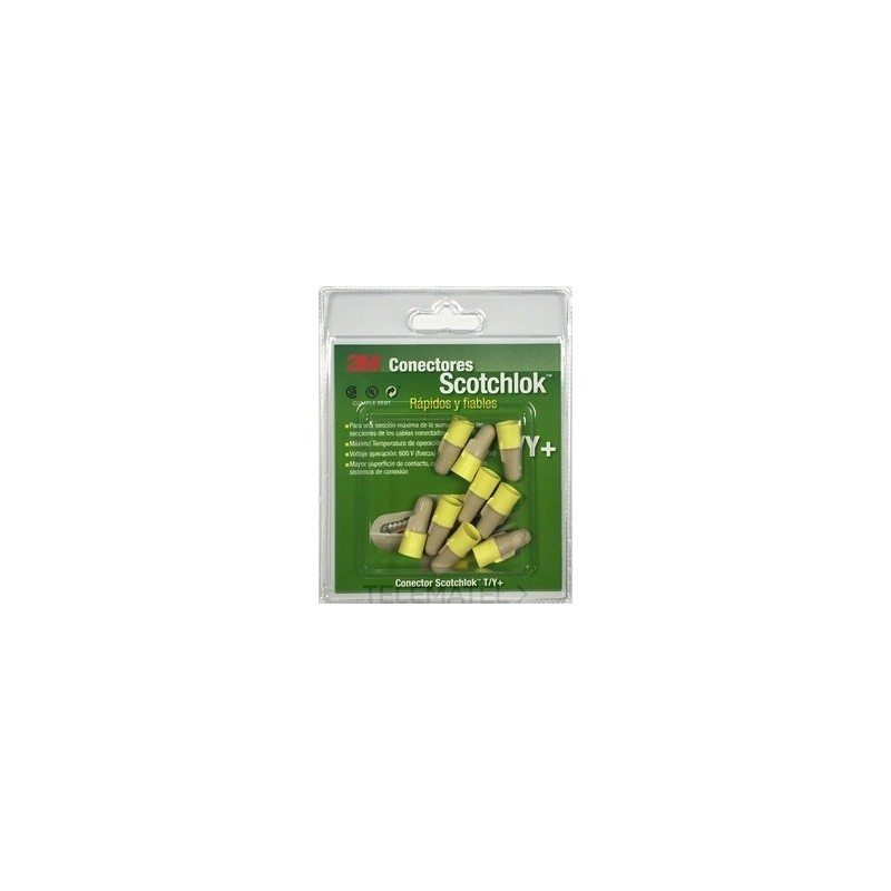 Blíster de 9 conectores eléctricos Scotchlok de resorte T/Y+ Blíster de 9 conectores eléctricos Scotchlok de resorte T/Y+