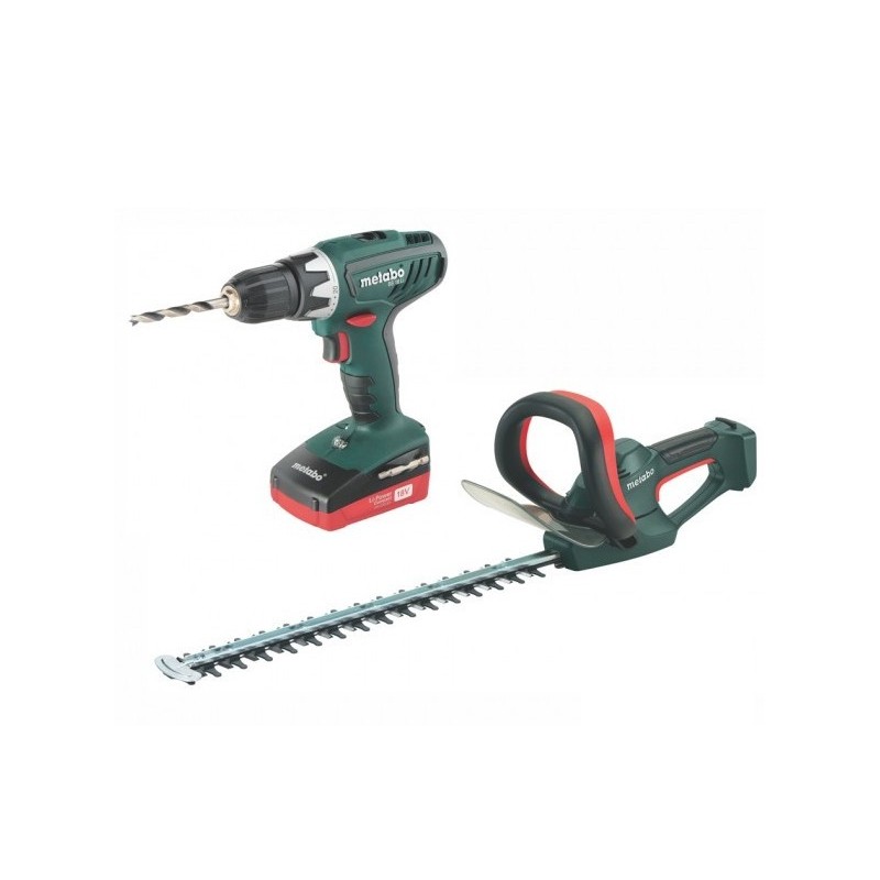 Pack Metabo Atornillador BS 18 Li + Cortasetos AHS 18-55 V