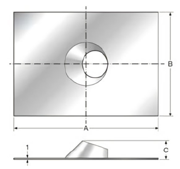 Diagrama de  Salida de techo con cubreaguas