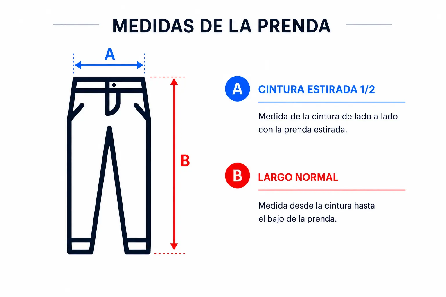 Medidas de la prenda