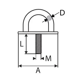 anilla con placa y esparrago