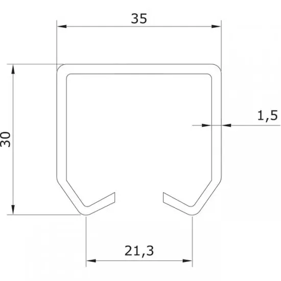 Riel para puerta corredera