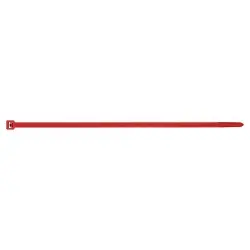Brida de nylon rojo. Bolsa de 100 unidades.