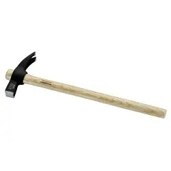 Martillo de uña curva con mango de madera