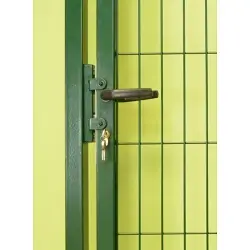 Puerta Basic verde con cerradura