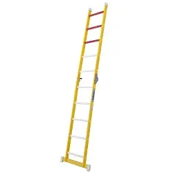 Escalera de fibra de 1 tramo plegable