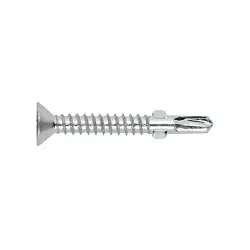 Tornillo autotaladrante con broca de dos alas