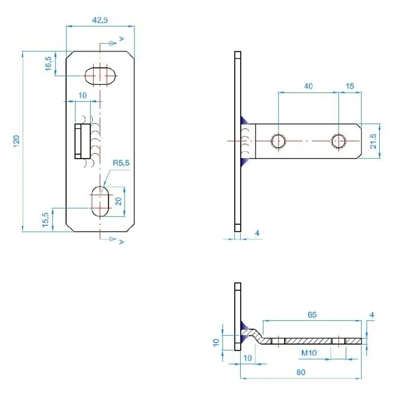 Soporte perforado vertical M-10-27/18