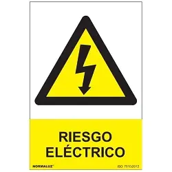 Señal de riesgo eléctrico 30 x 21 cm.