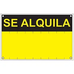 Señal de se alquila 45 x 35 cm.
