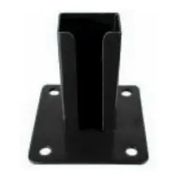 Base con acople para tubo de 60 x 40 cm. en negro oxiron