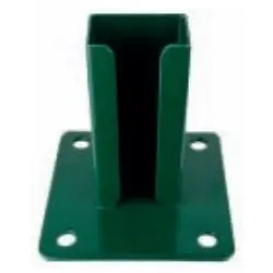 Base con acople para tubo de 60 x 40 cm. en negro oxiron