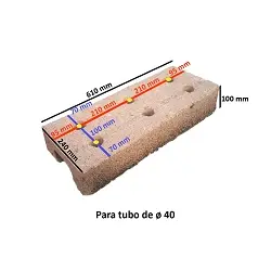 Base de hormigón para valla móvil