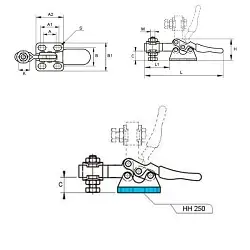Brida Kakuta de brazo horizontal HH 250