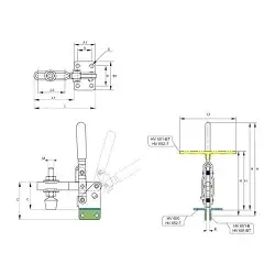 Brida Kakuta de apriete vertical HV 650