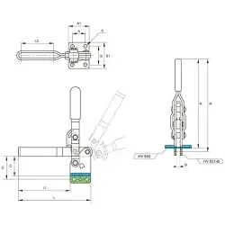 Brida Kakuta de apriete vertical HV 850