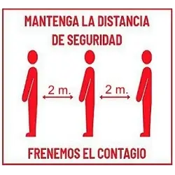 Cartel de distancia de seguridad