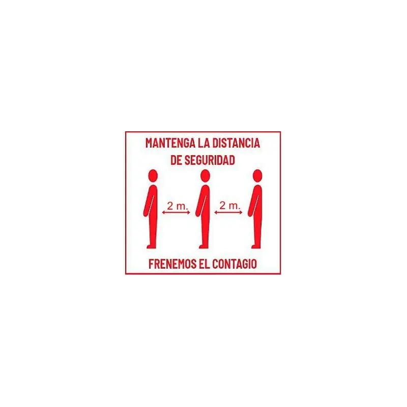 Cartel de distancia de seguridad