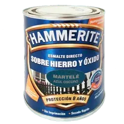 Esmalte directo sobre hierro y óxido martelé azul  oscuro 0.75 L