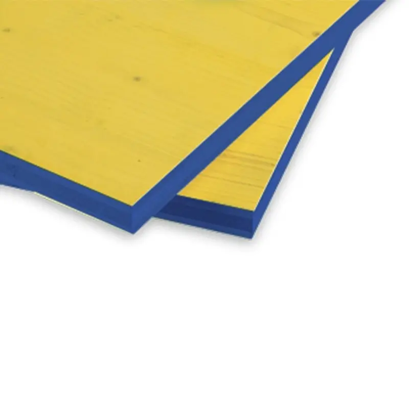Tablero de encofrar tricapa con canto en PU azul
