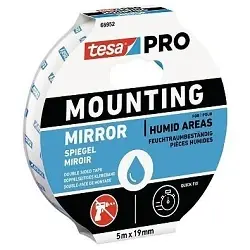 Cinta adhesiva blanca de doble cara Mounting PRO Espejos
