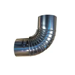 Codo rizado galvanizado para ventilación y calefacción