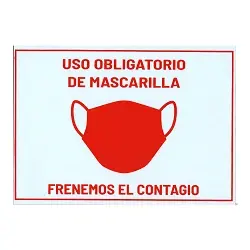 Cartel de uso obligatorio de mascarilla