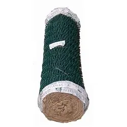 Enrejado simple torsión plastificado 50/17 verde. Rollo 25 m.