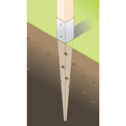 Pletina cuadrada con punta de 7 x 7 cm